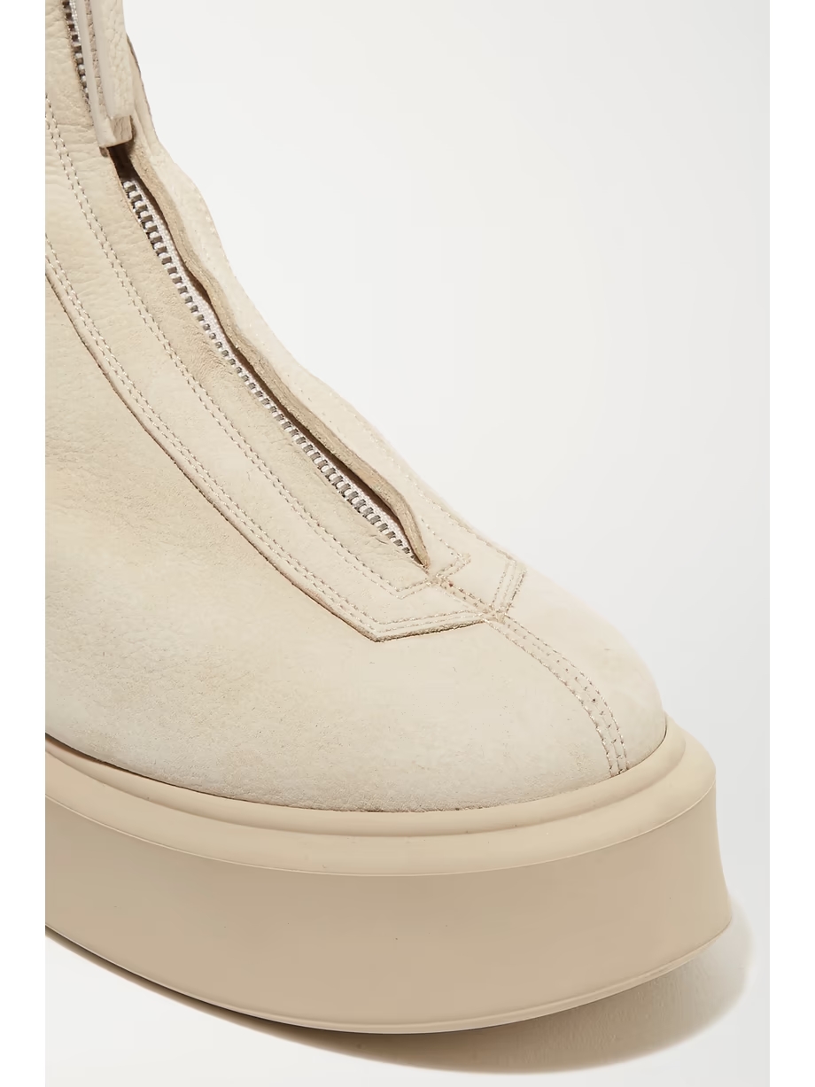 Textured-nubuck platform ankle boots Textured-nubuck platform ankle boots
