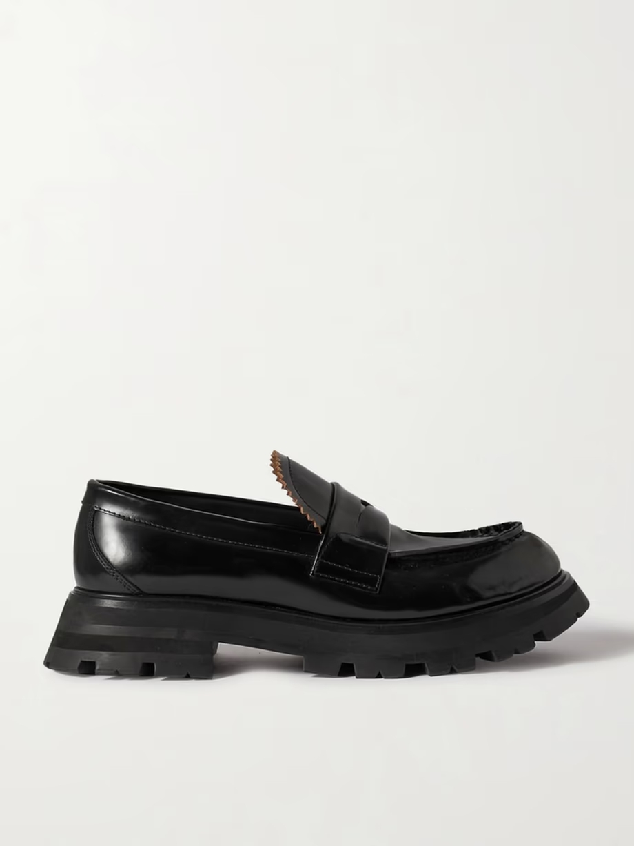 Glossed-leather exaggerated-sole loafers Glossed-leather exaggerated-sole loafers