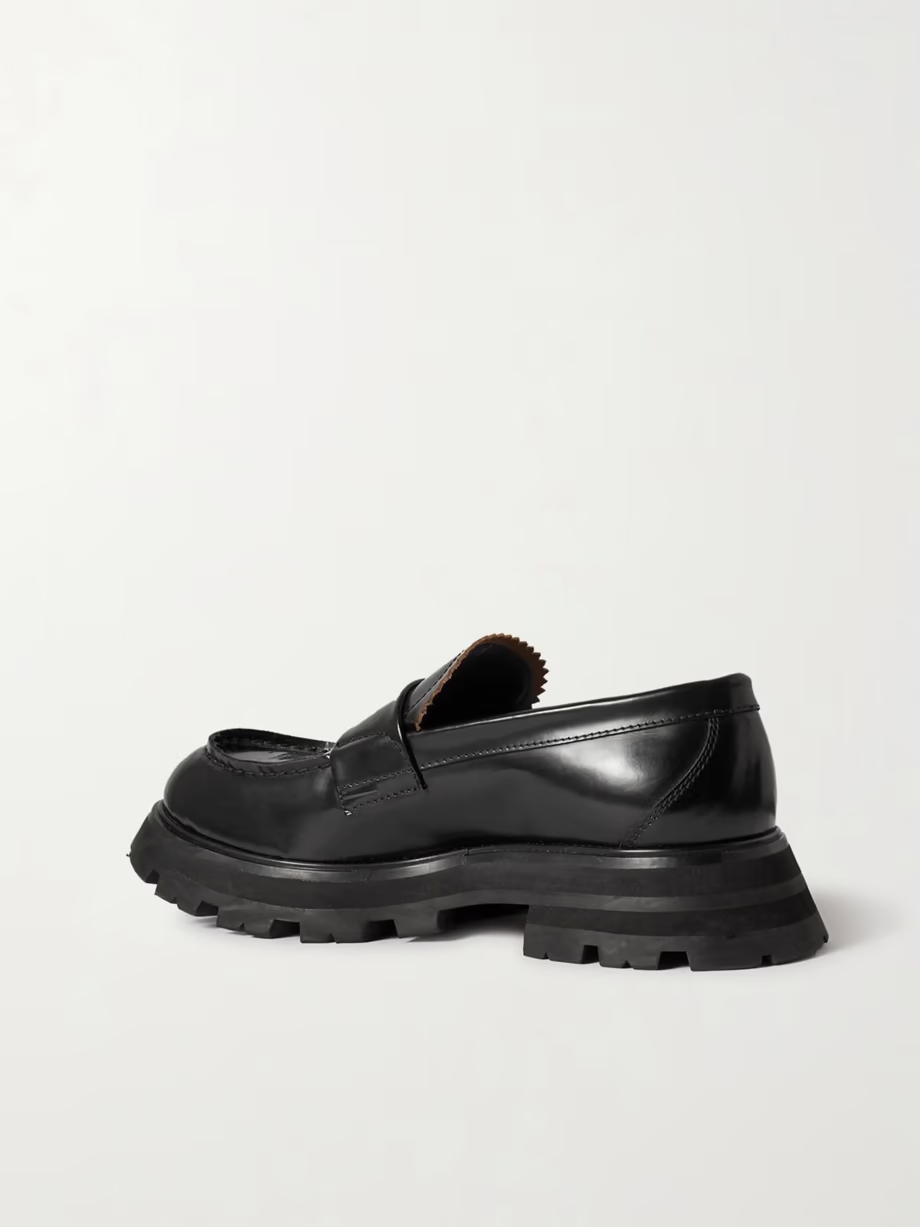 Glossed-leather exaggerated-sole loafers Glossed-leather exaggerated-sole loafers