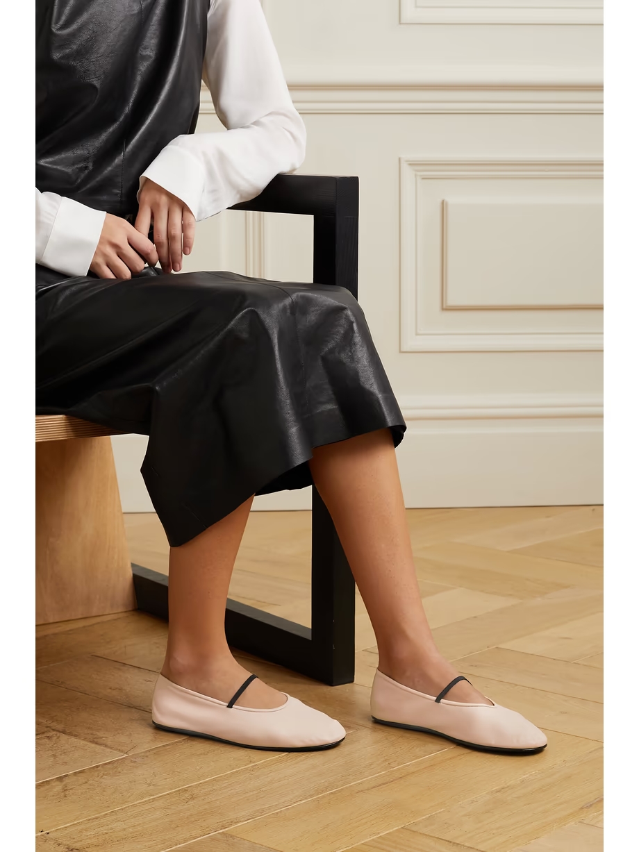 Elastic leather ballet flats Elastic leather ballet flats