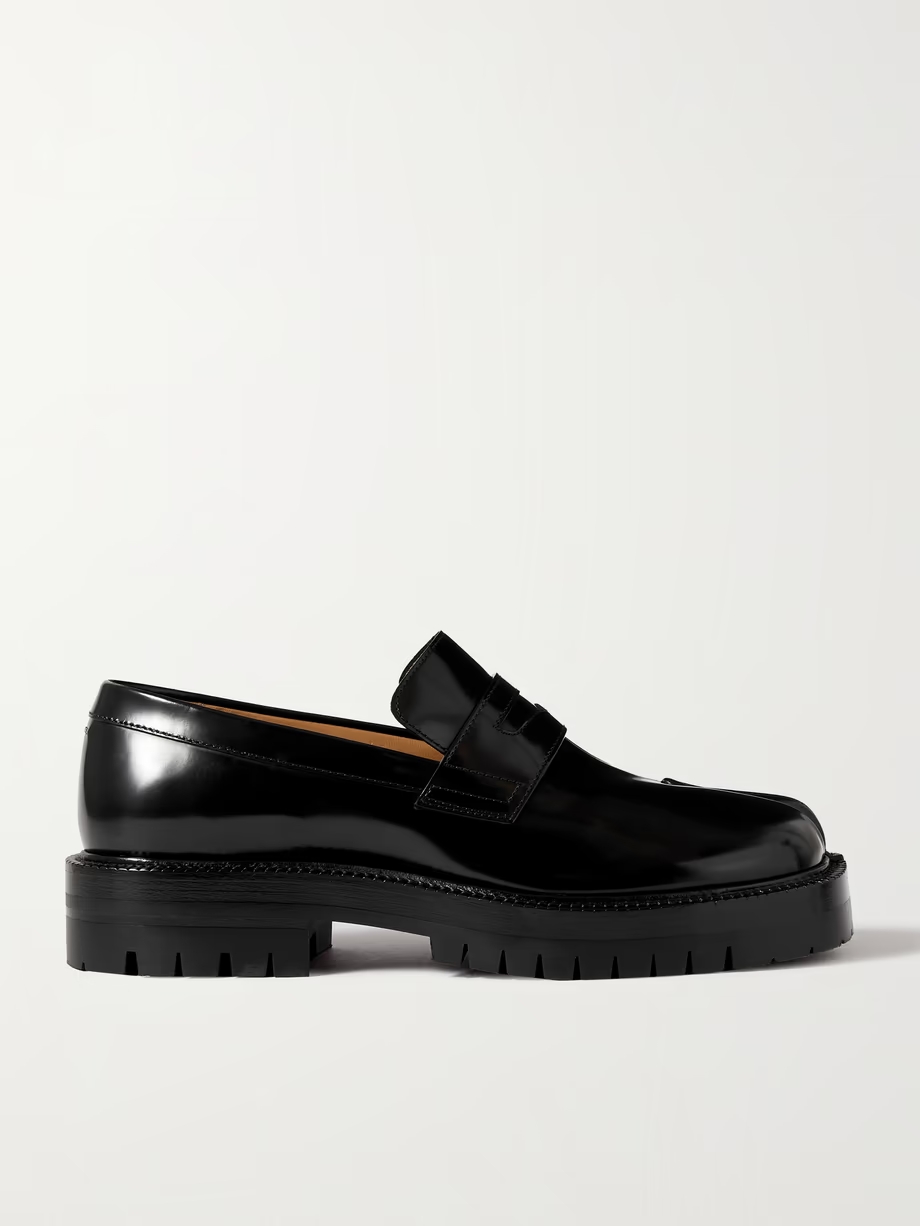 Tabi split-toe glossed-leather loafers Tabi split-toe glossed-leather loafers