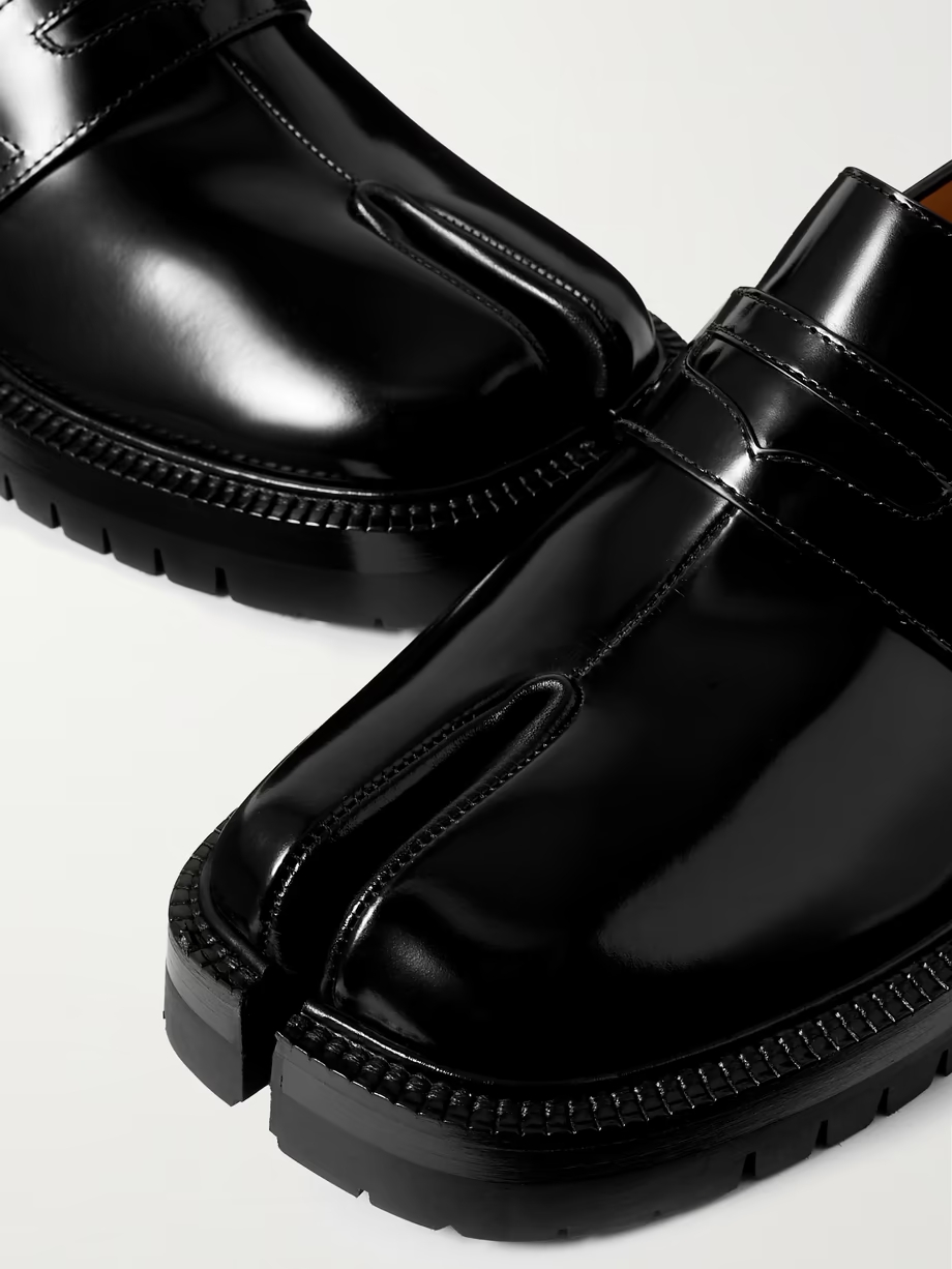 Tabi split-toe glossed-leather loafers Tabi split-toe glossed-leather loafers