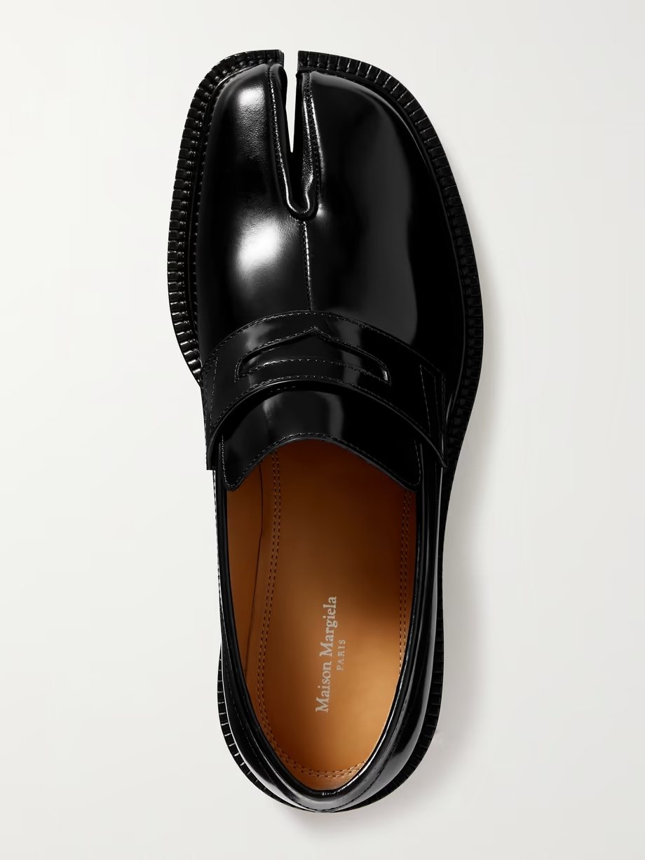 Tabi split-toe glossed-leather loafers Tabi split-toe glossed-leather loafers