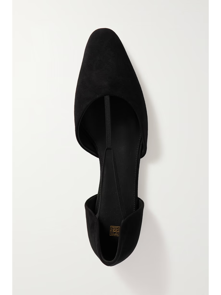 The T-strap faille point-toe flats The T-strap faille point-toe flats