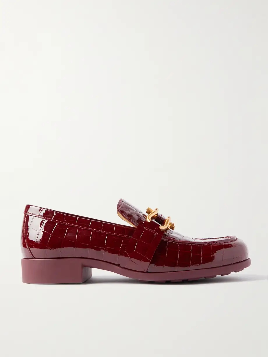 Madame croc-effect leather loafers Madame croc-effect leather loafers