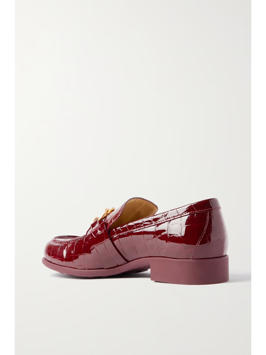 Madame croc-effect leather loafers Madame croc-effect leather loafers