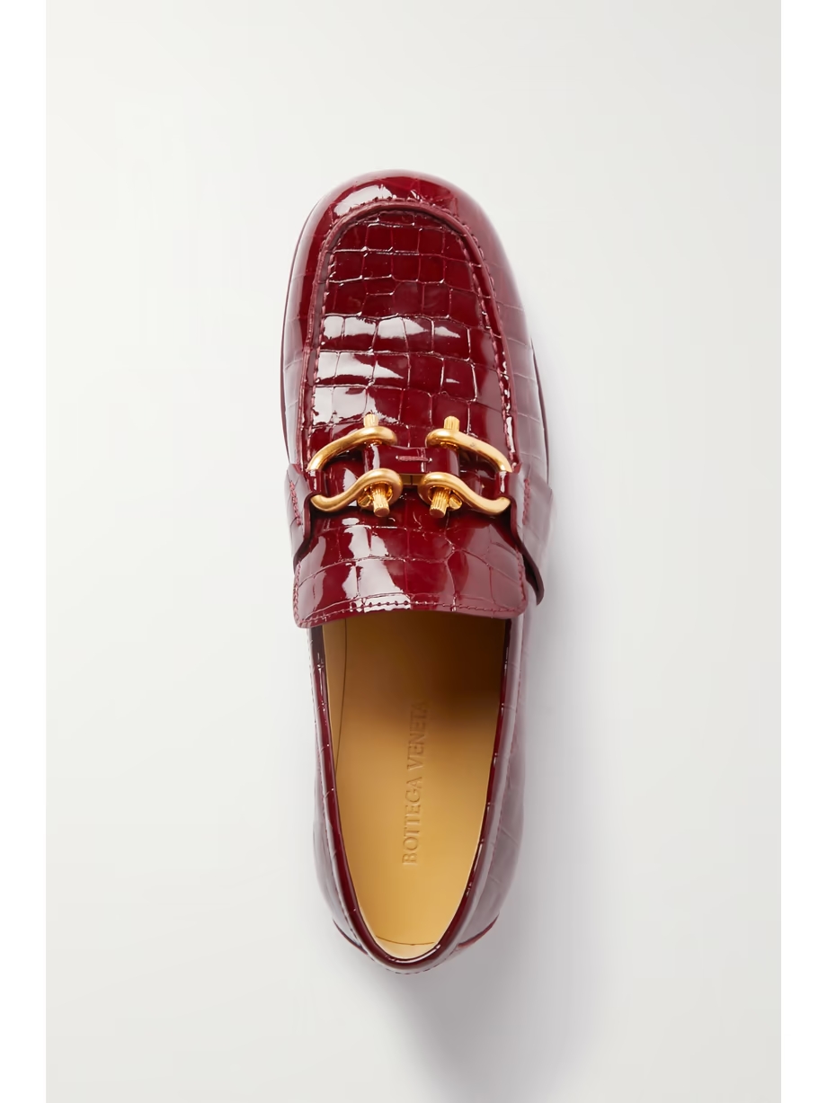 Madame croc-effect leather loafers Madame croc-effect leather loafers