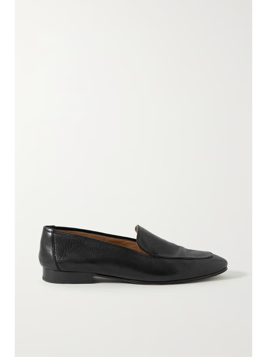 Adam textured-leather loafers Adam textured-leather loafers