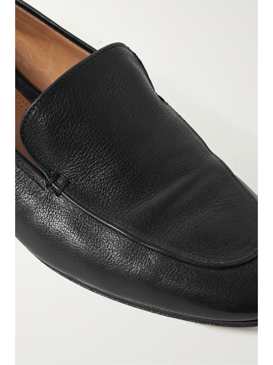 Adam textured-leather loafers Adam textured-leather loafers