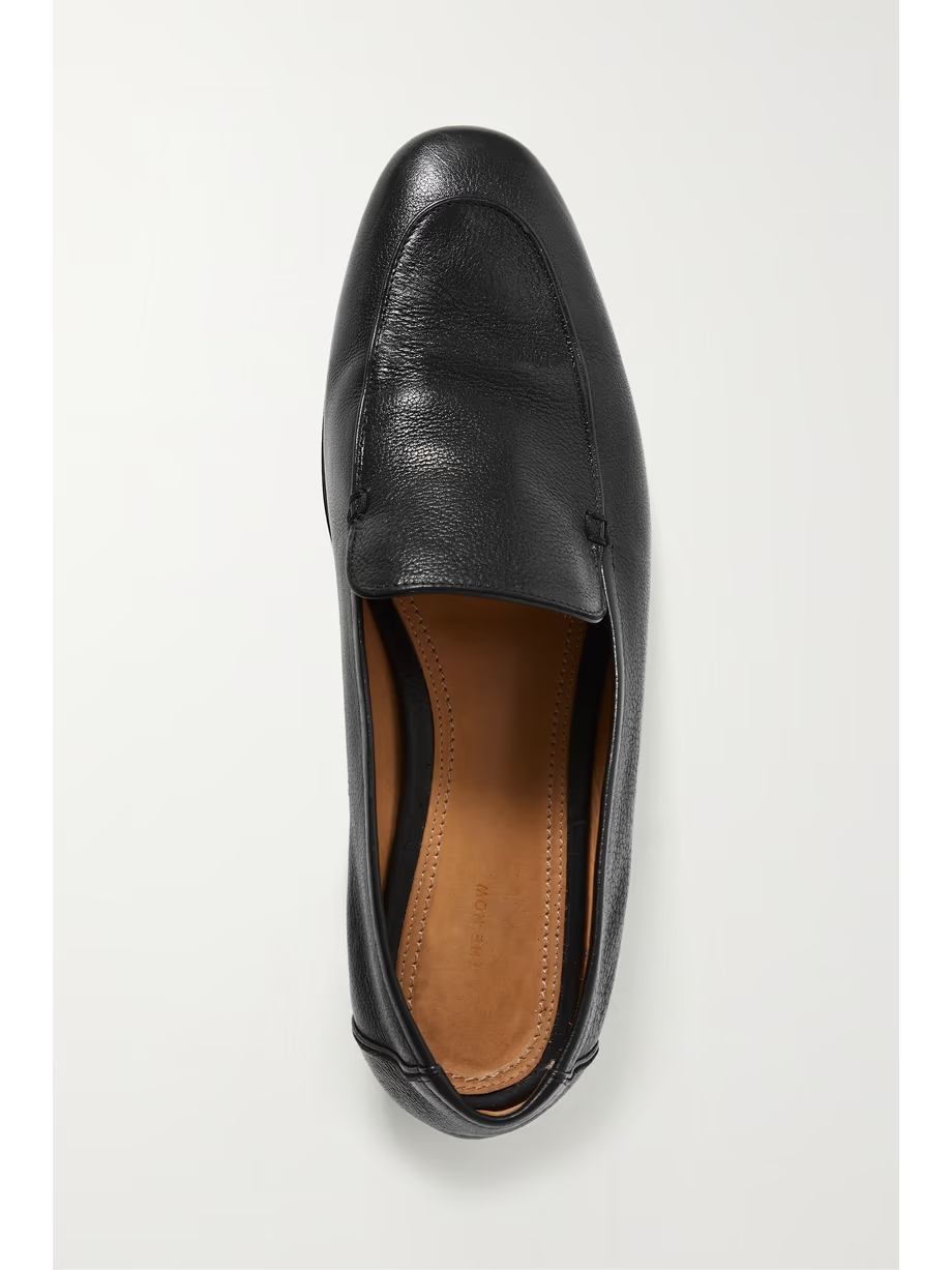 Adam textured-leather loafers Adam textured-leather loafers