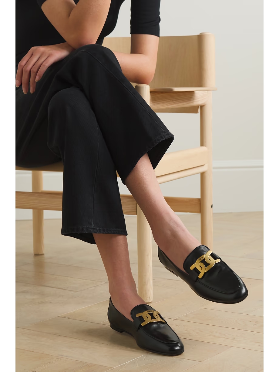 Embellished leather loafers Embellished leather loafers