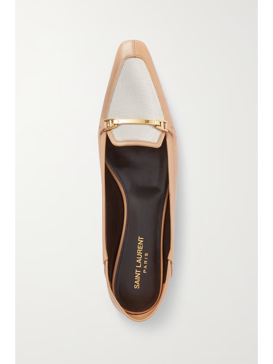 Chris two-tone embellished leather loafers Chris two-tone embellished leather loafers