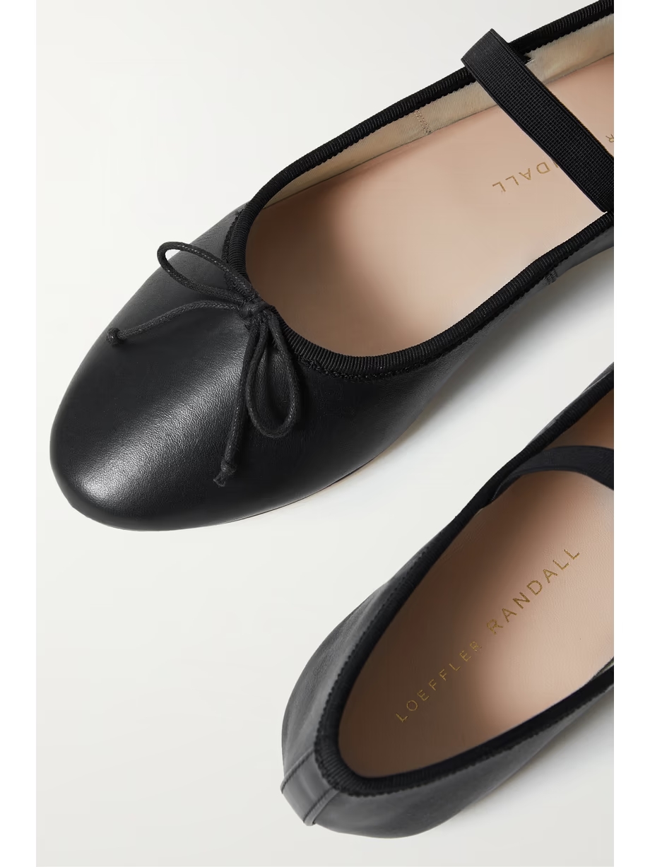 Leonie bow-embellished leather flats Leonie bow-embellished leather flats
