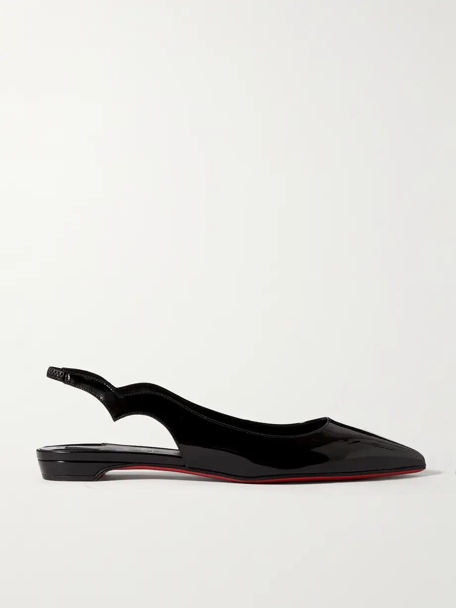 Hot Chikita patent-leather slingback point-toe flats Hot Chikita patent-leather slingback point-toe flats