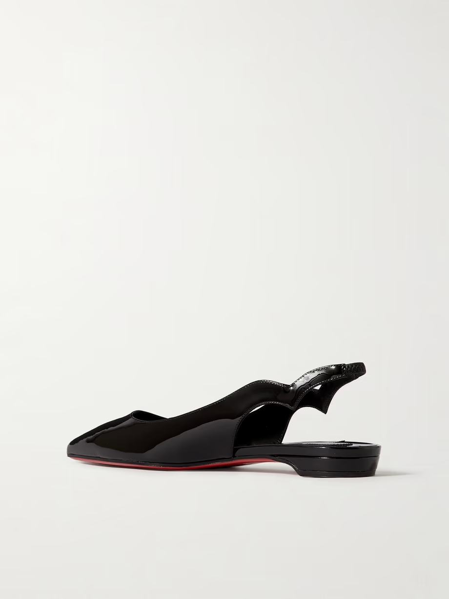 Hot Chikita patent-leather slingback point-toe flats Hot Chikita patent-leather slingback point-toe flats