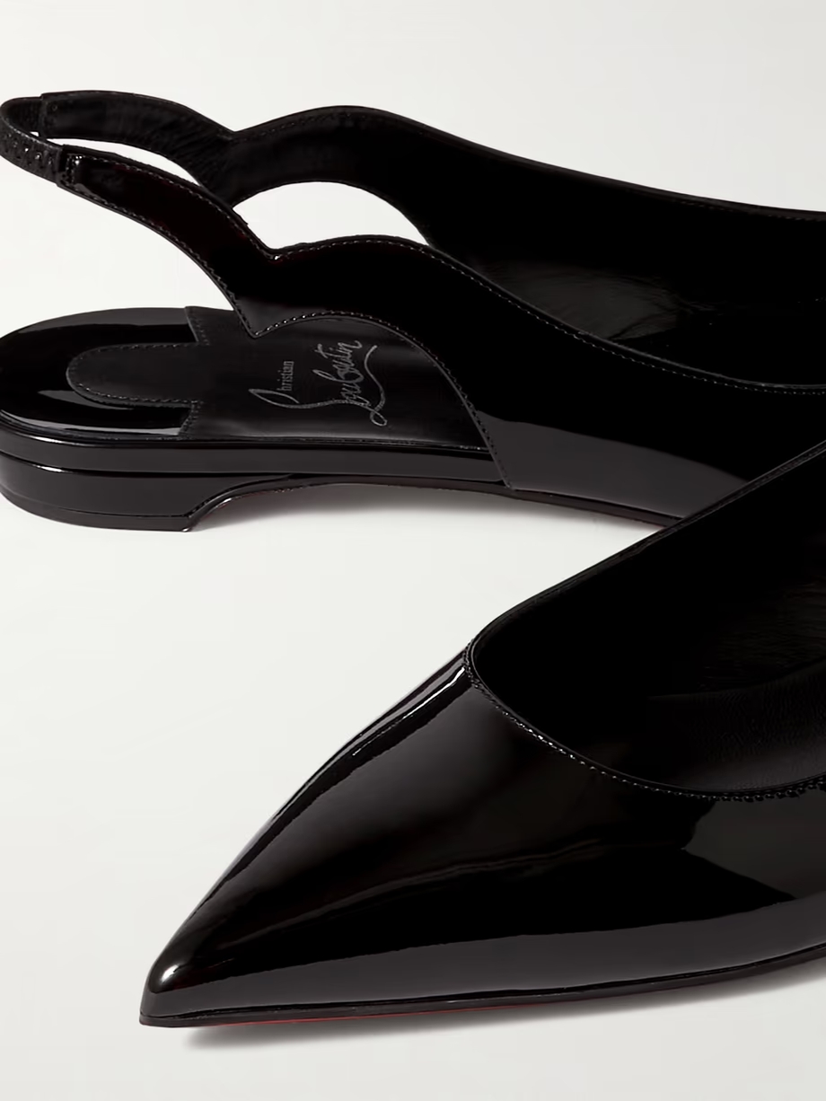 Hot Chikita patent-leather slingback point-toe flats Hot Chikita patent-leather slingback point-toe flats