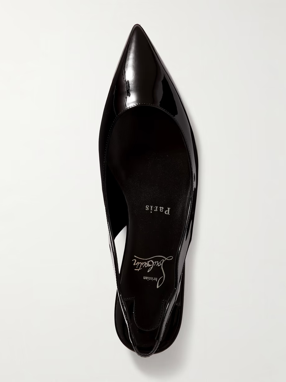 Hot Chikita patent-leather slingback point-toe flats Hot Chikita patent-leather slingback point-toe flats
