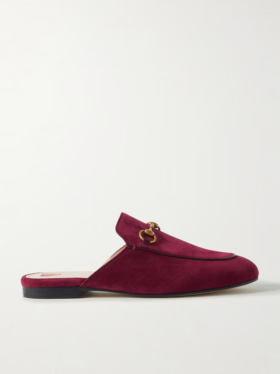Princetown horsebit-detailed suede slippers Princetown horsebit-detailed suede slippers