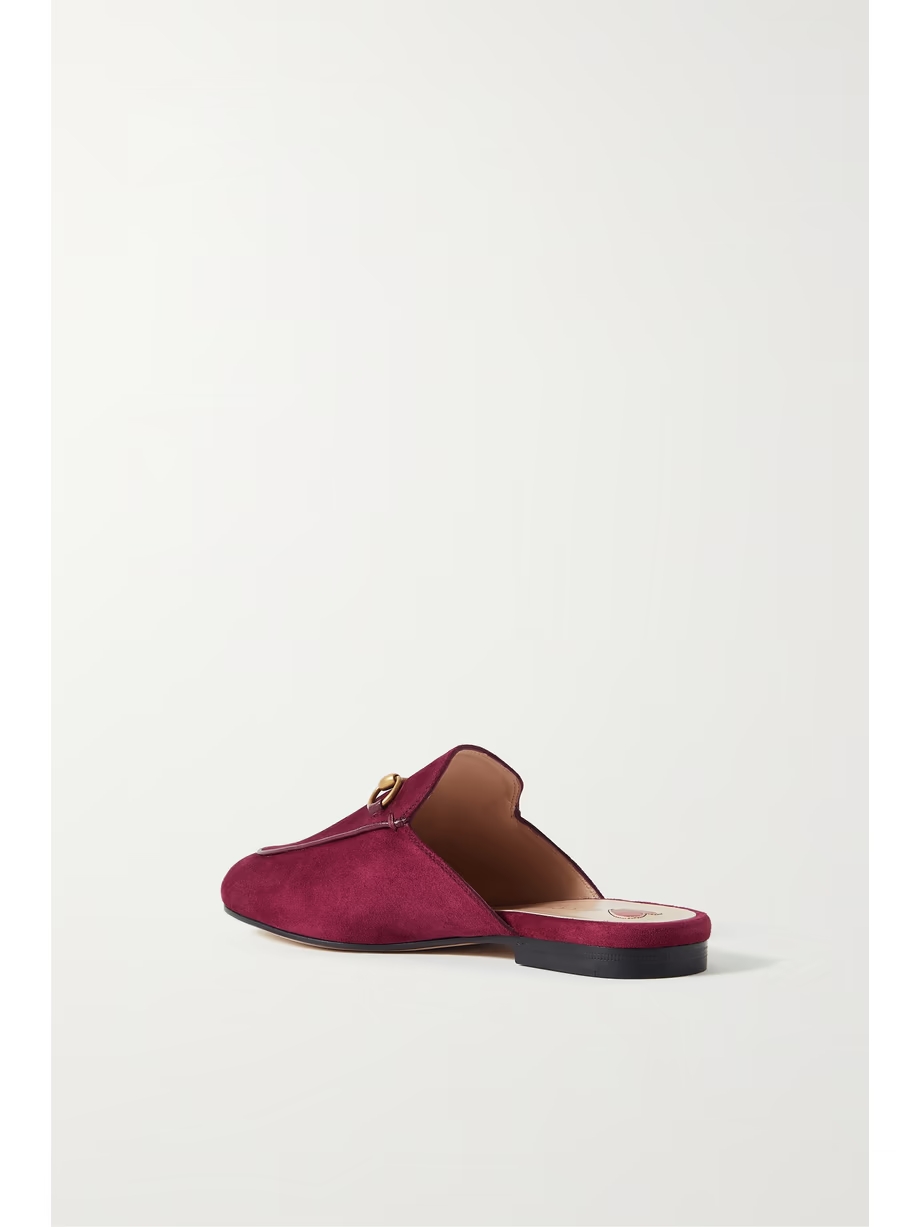 Princetown horsebit-detailed suede slippers Princetown horsebit-detailed suede slippers