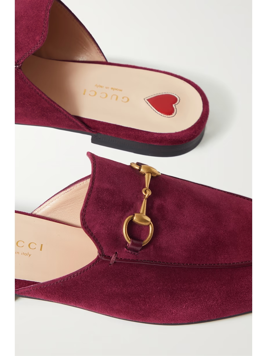 Princetown horsebit-detailed suede slippers Princetown horsebit-detailed suede slippers