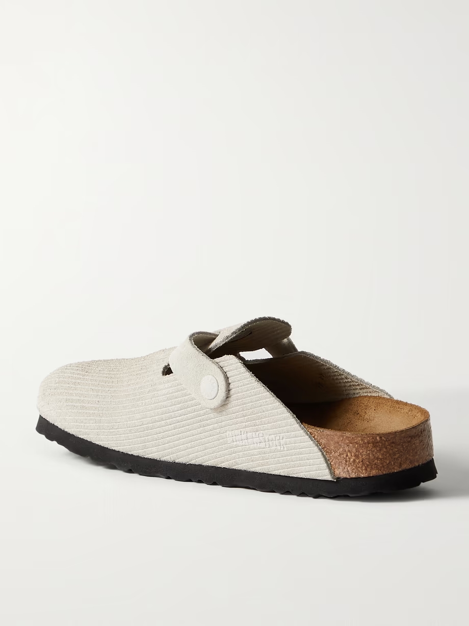 Boston embossed-suede clogs Boston embossed-suede clogs