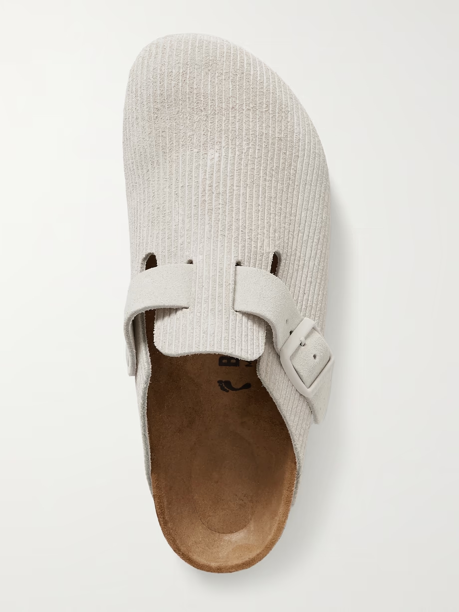 Boston embossed-suede clogs Boston embossed-suede clogs