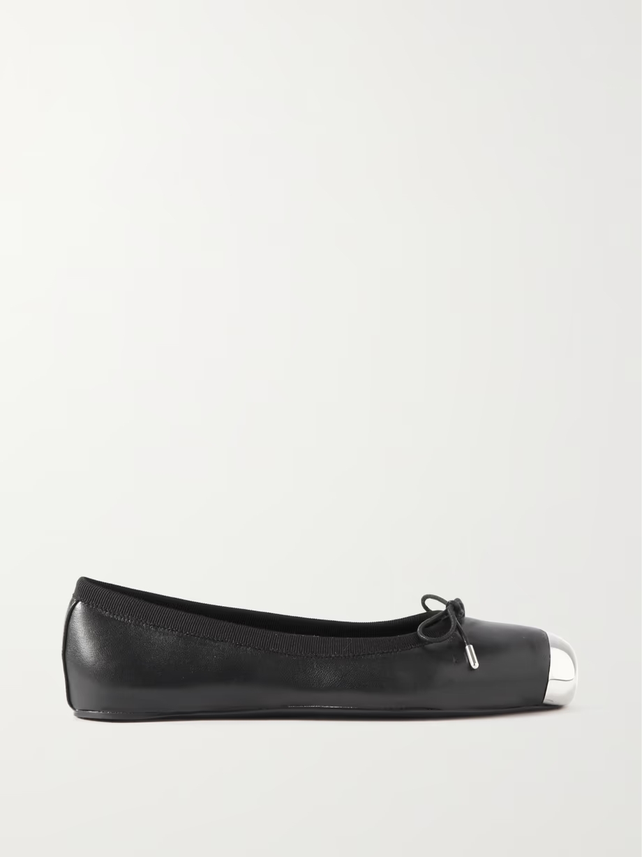 Punk embellished leather ballet flats Punk embellished leather ballet flats
