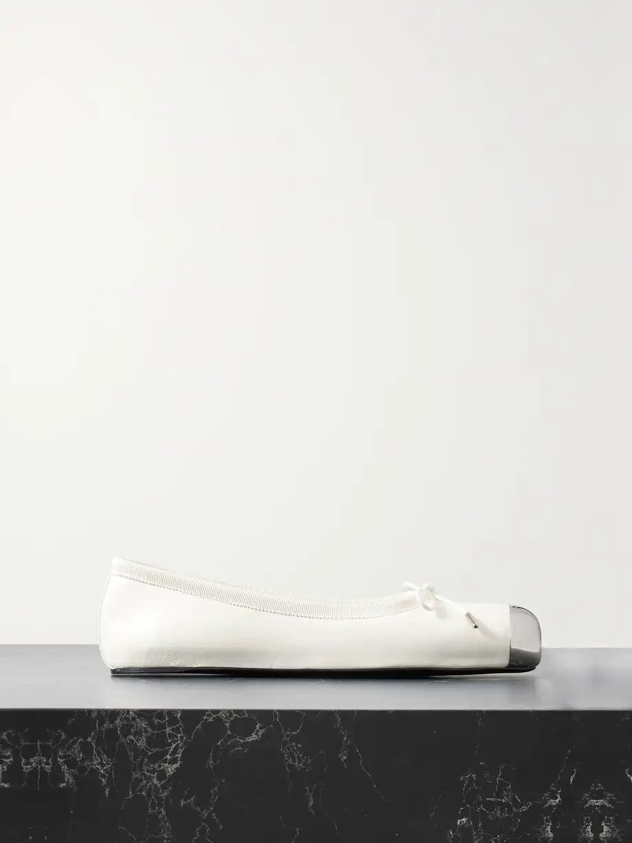 Punk embellished leather ballet flats Punk embellished leather ballet flats