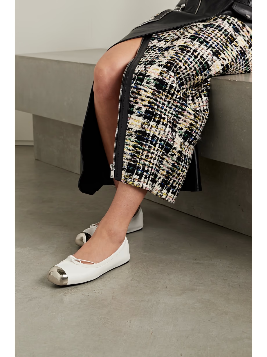 Punk embellished leather ballet flats Punk embellished leather ballet flats