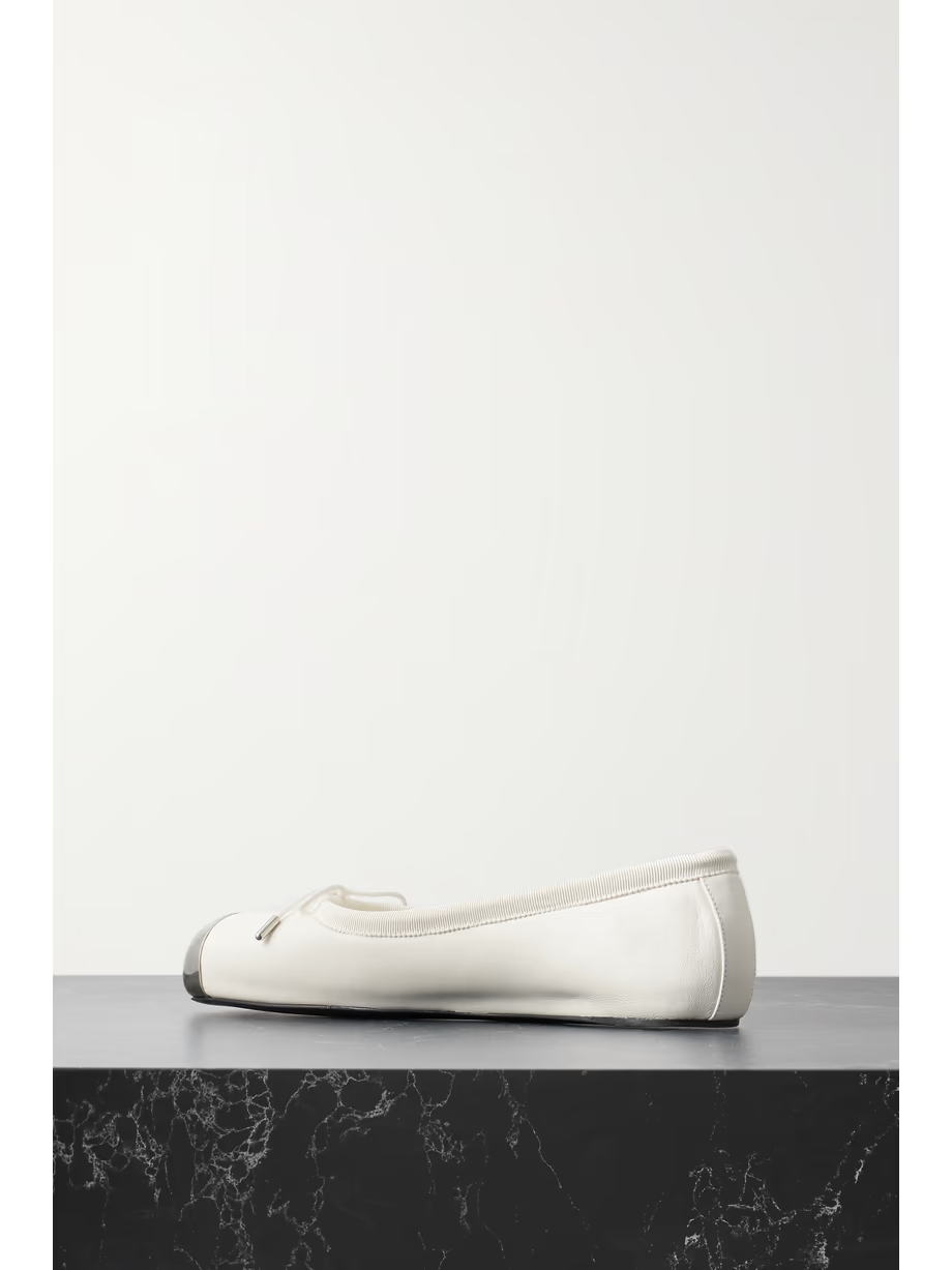 Punk embellished leather ballet flats Punk embellished leather ballet flats