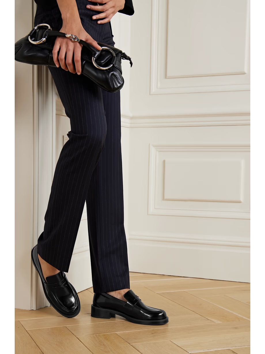 Palmer glossed-leather loafers Palmer glossed-leather loafers