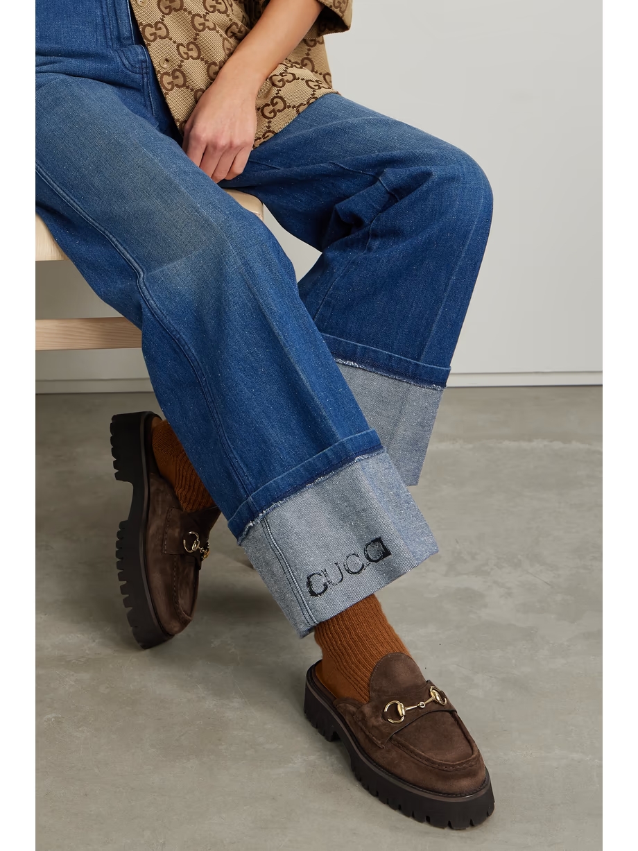 Sylke horsebit-detailed suede mules Sylke horsebit-detailed suede mules