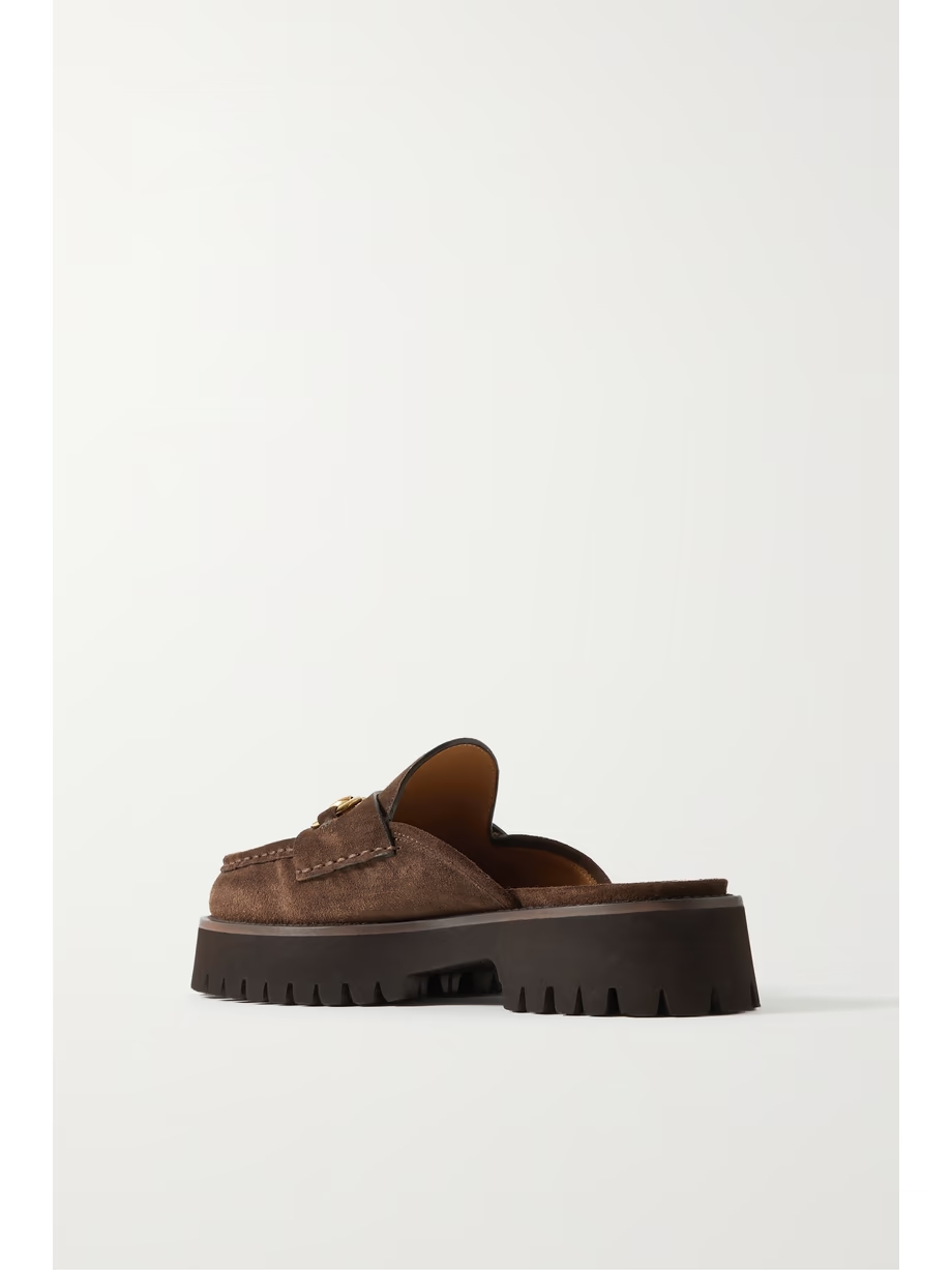 Sylke horsebit-detailed suede mules Sylke horsebit-detailed suede mules