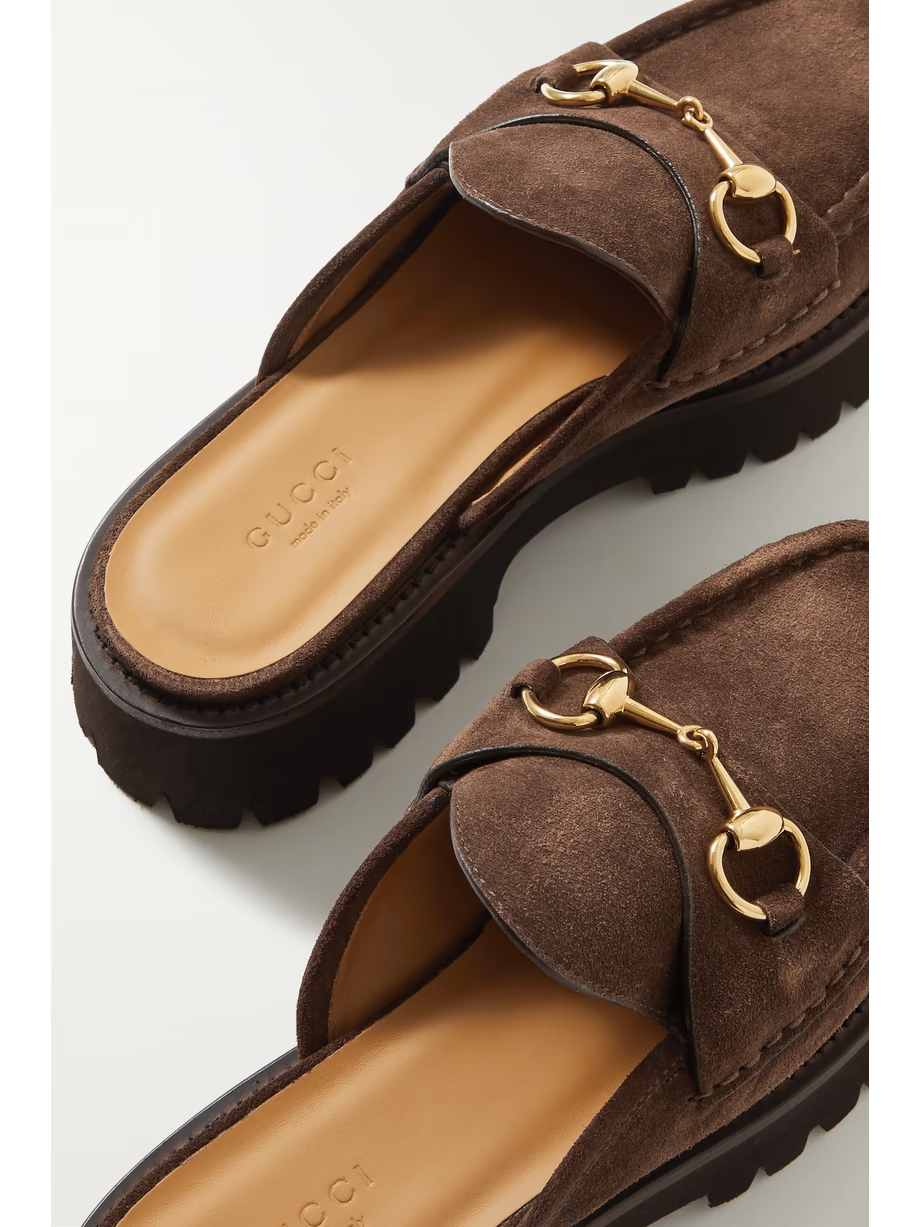 Sylke horsebit-detailed suede mules Sylke horsebit-detailed suede mules