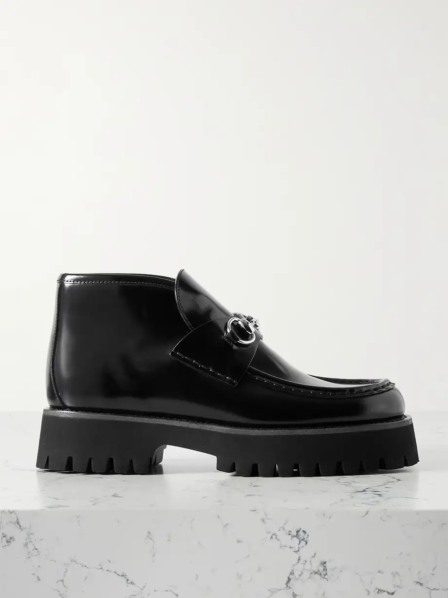 Sylke horsebit-embellished patent-leather loafers Sylke horsebit-embellished patent-leather loafers