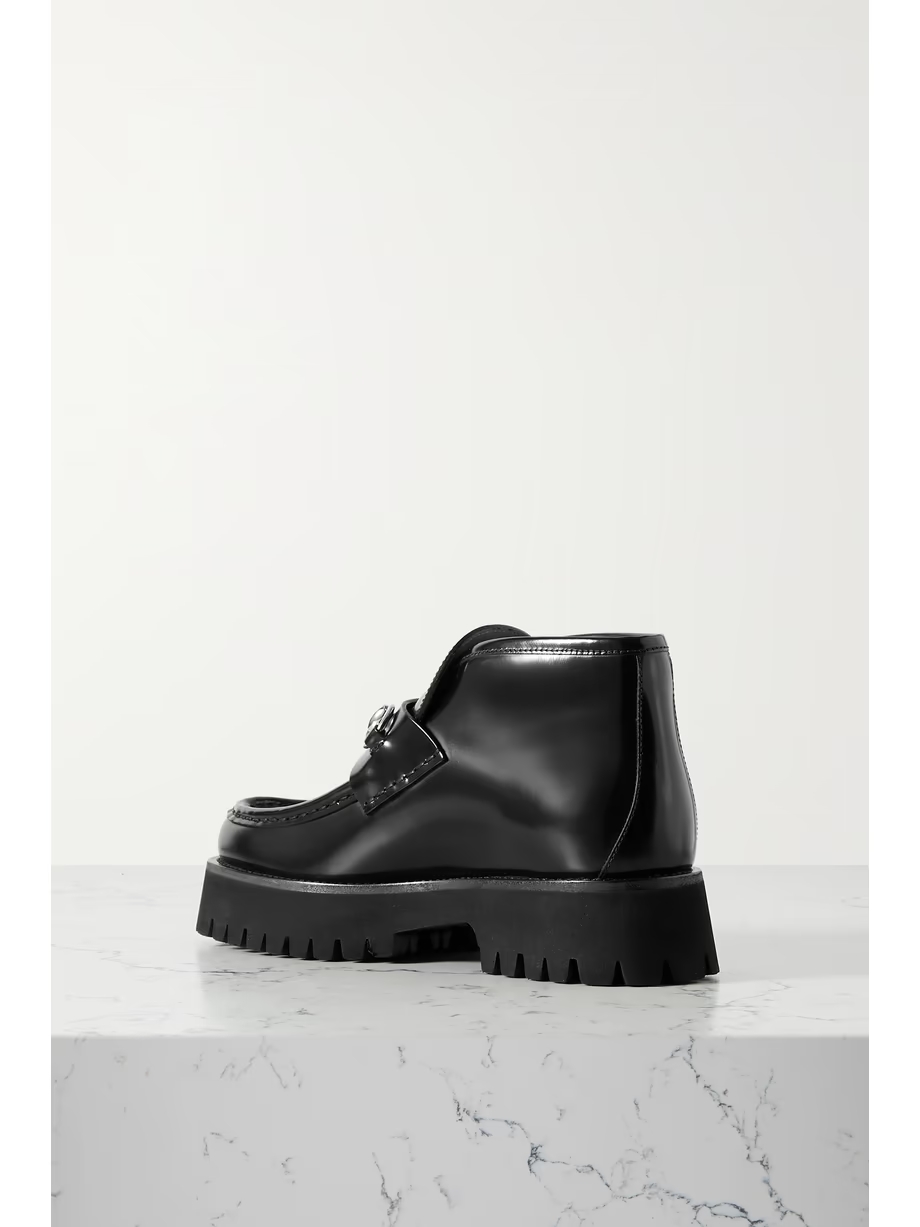 Sylke horsebit-embellished patent-leather loafers Sylke horsebit-embellished patent-leather loafers