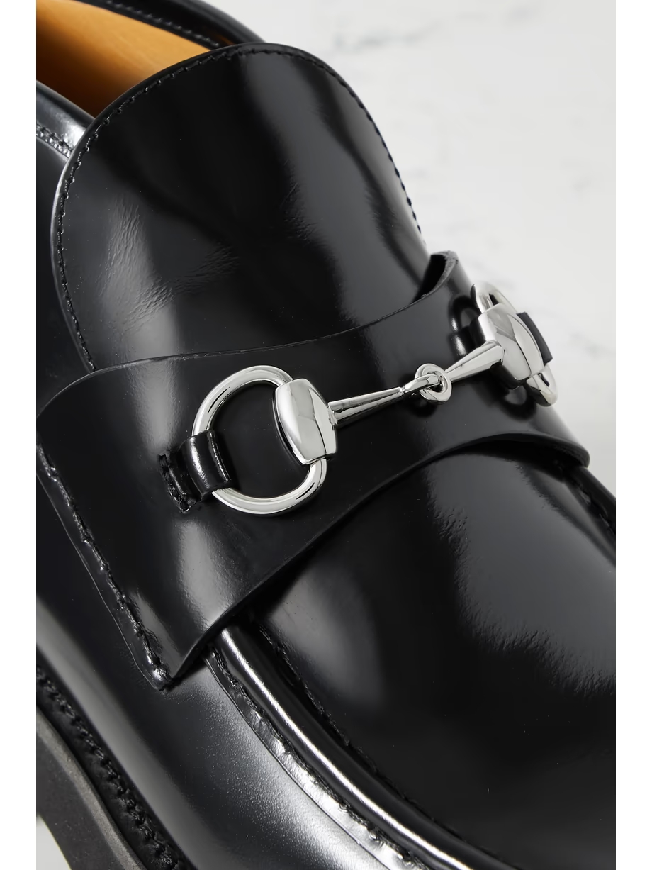 Sylke horsebit-embellished patent-leather loafers Sylke horsebit-embellished patent-leather loafers
