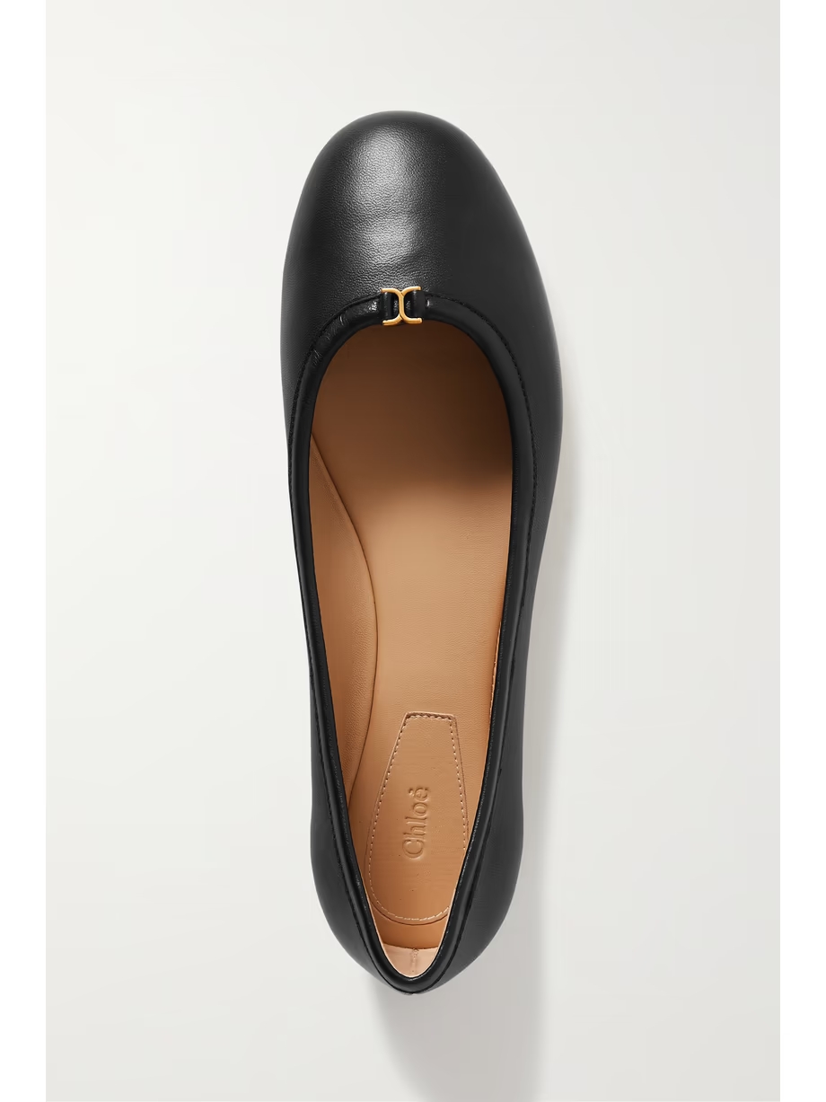 + NET SUSTAIN Marcie embellished leather ballet flats + NET SUSTAIN Marcie embellished leather ballet flats