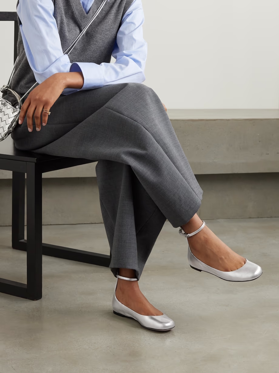 Tan-Go metallic leather ballet flats Tan-Go metallic leather ballet flats