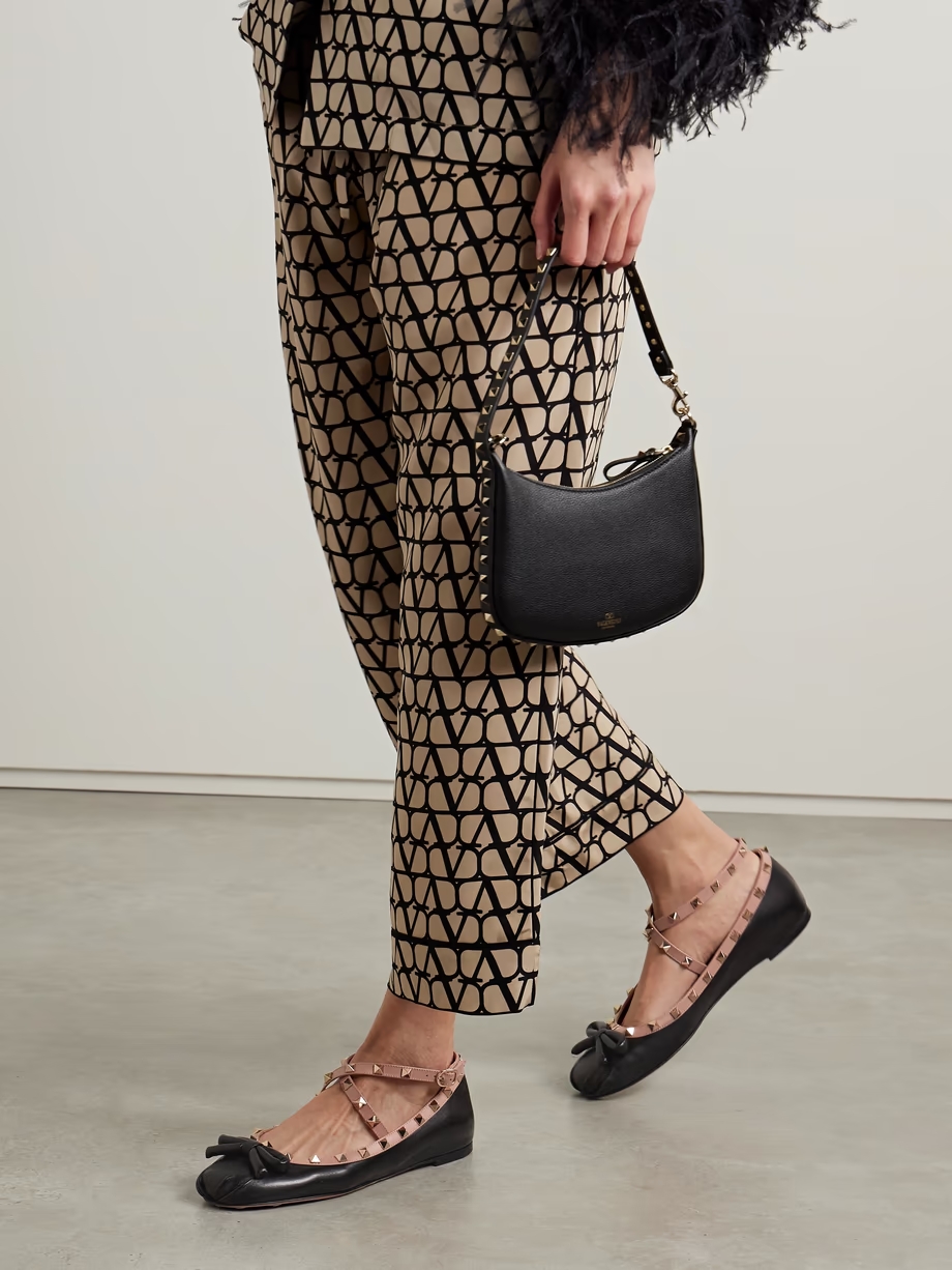 Rockstud leather ballet flats Rockstud leather ballet flats