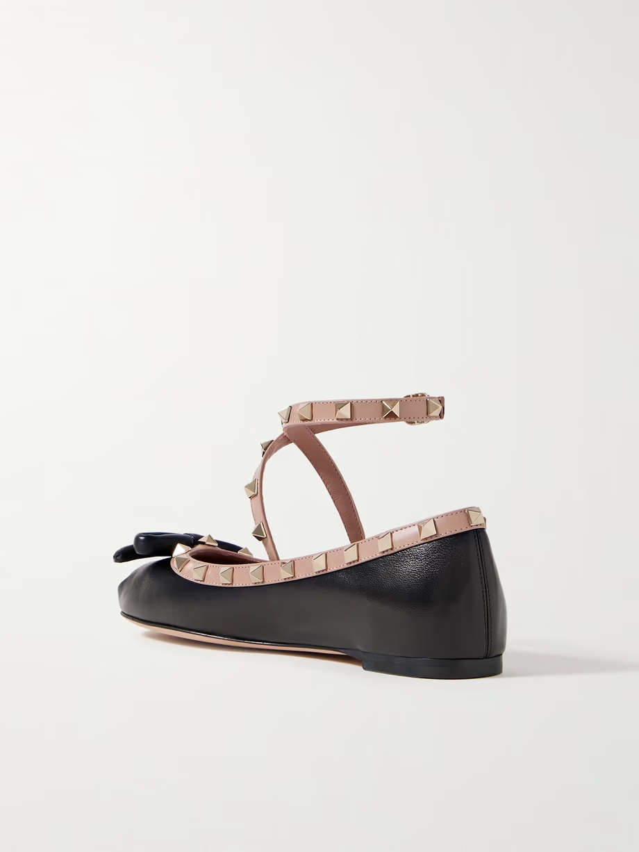 Rockstud leather ballet flats Rockstud leather ballet flats