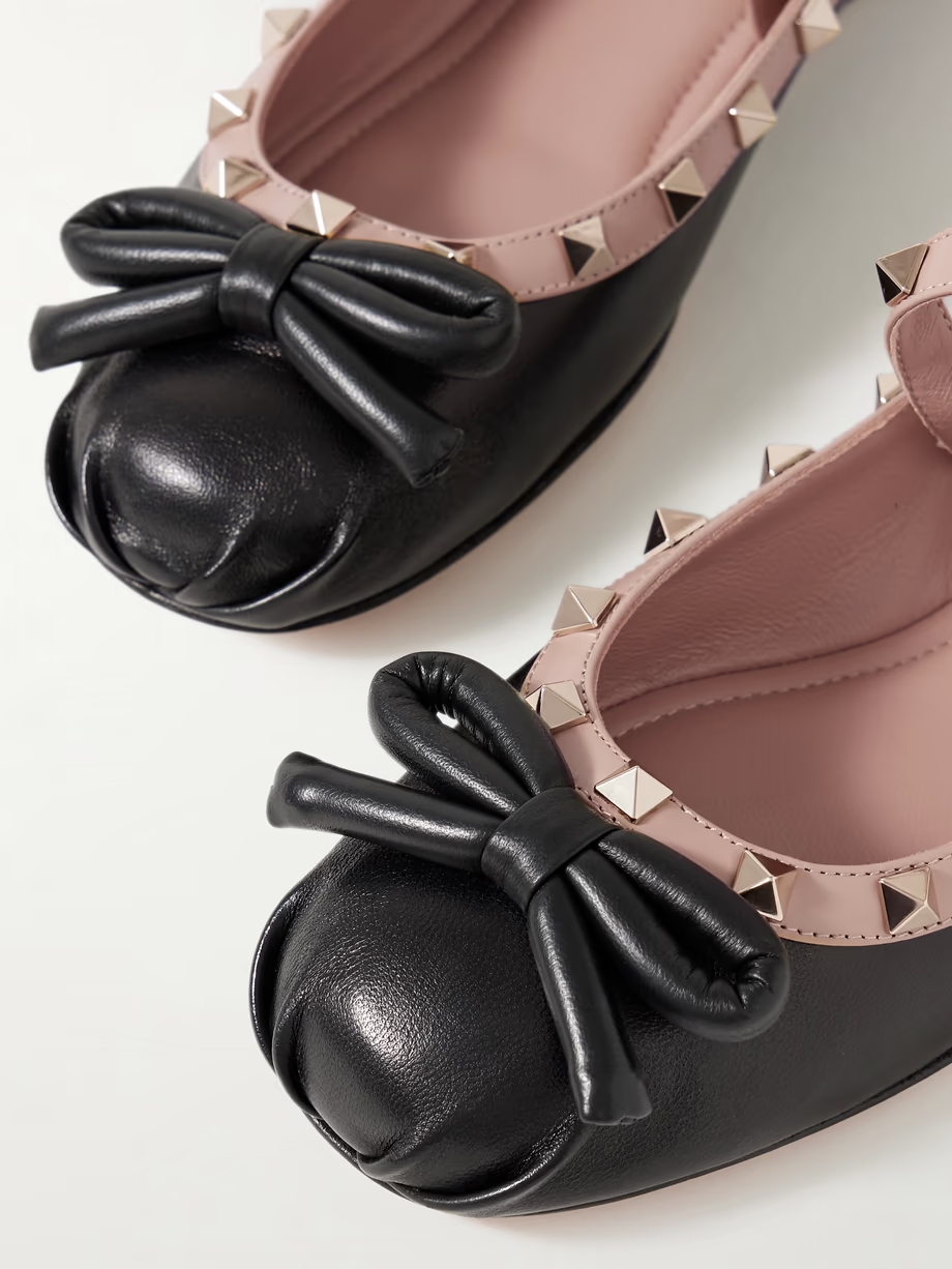 Rockstud leather ballet flats Rockstud leather ballet flats