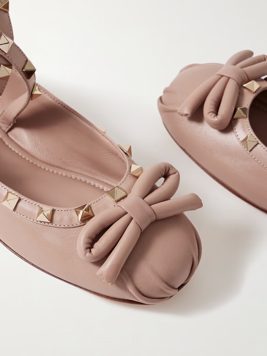 Rockstud leather ballet flats Rockstud leather ballet flats