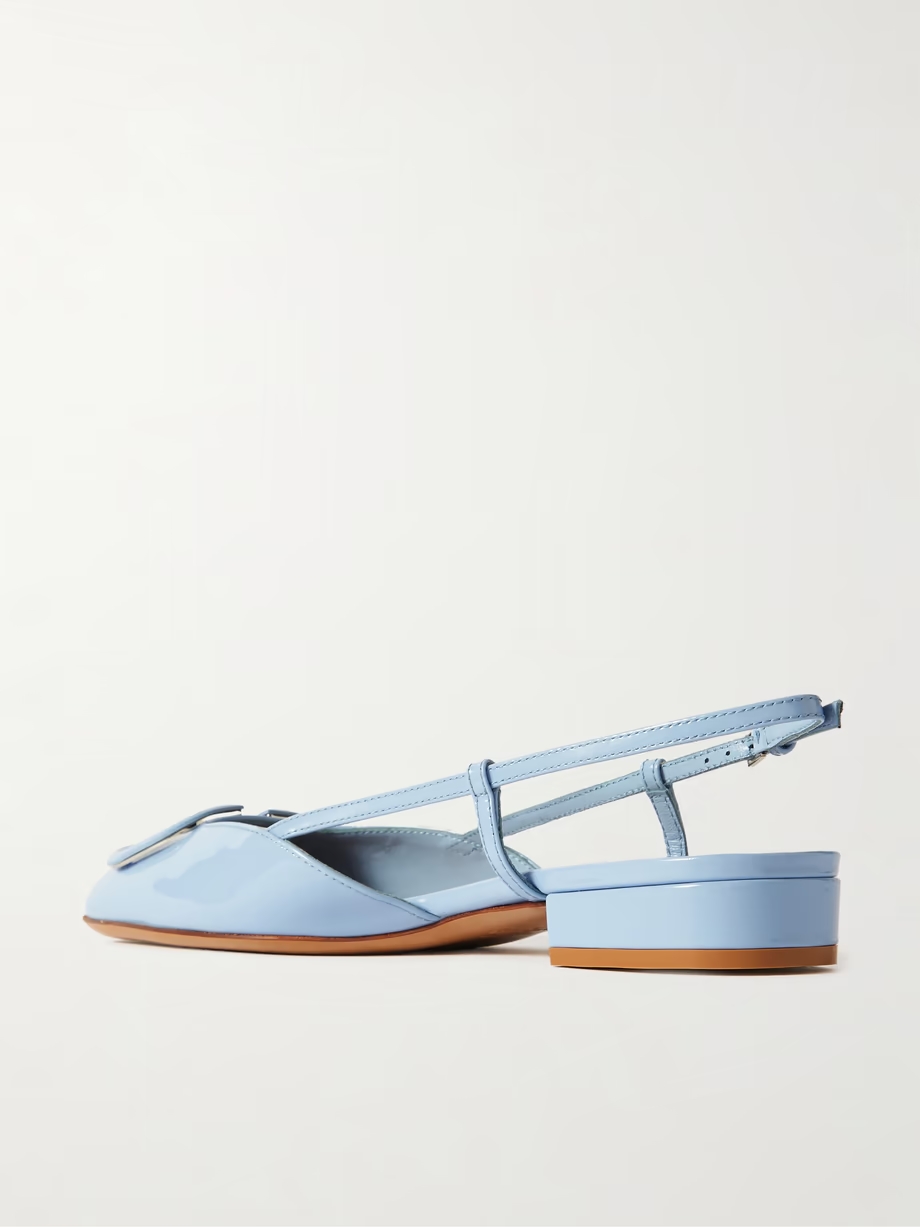 VLOGO 20 patent-leather slingback flats VLOGO 20 patent-leather slingback flats