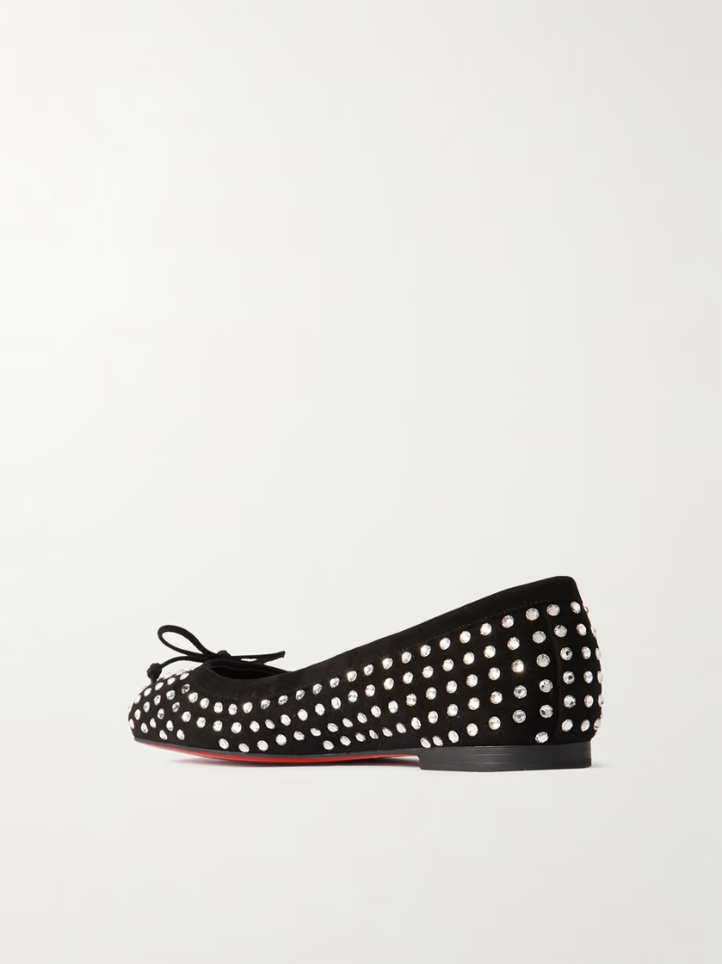Mamadrague crystal-embellished suede ballet flats Mamadrague crystal-embellished suede ballet flats