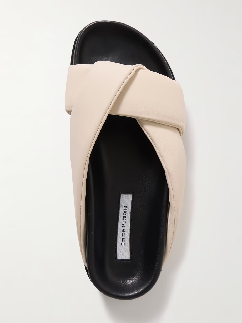 Leather slides Leather slides