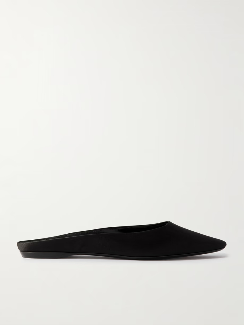 Lido satin-crepe slippers Lido satin-crepe slippers