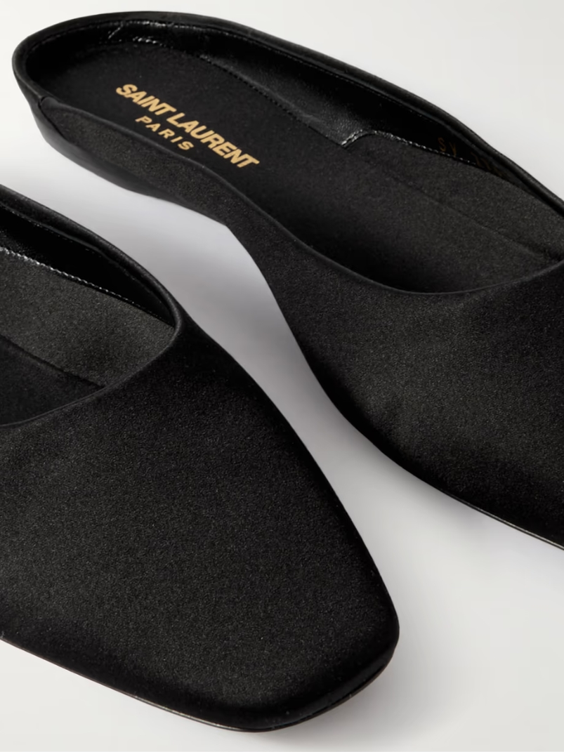 Lido satin-crepe slippers Lido satin-crepe slippers