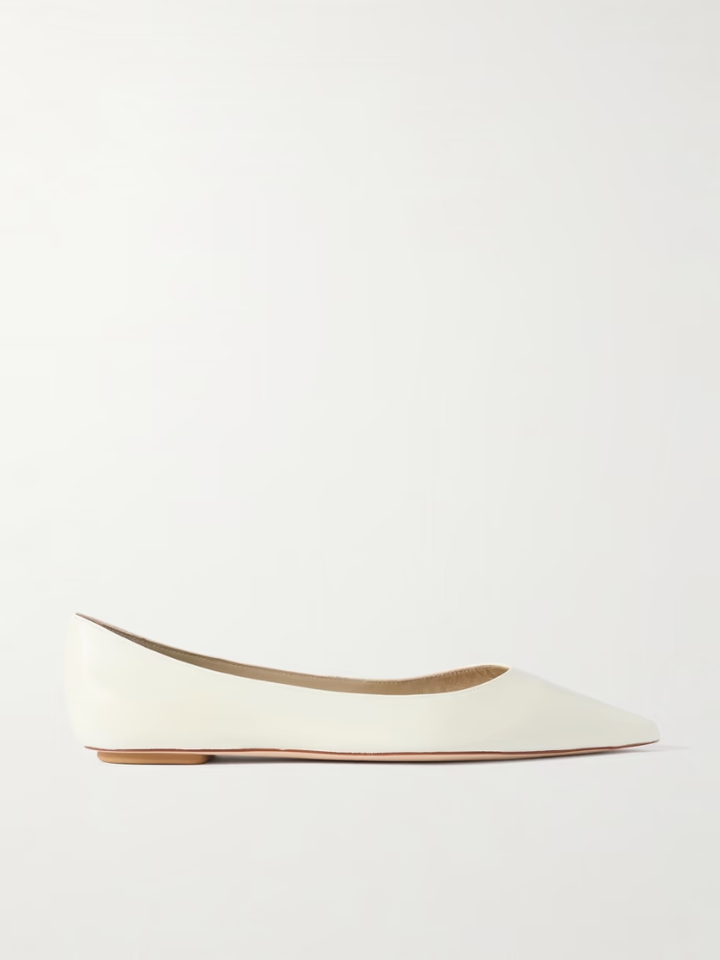 Emilia leather point-toe ballet flats Emilia leather point-toe ballet flats