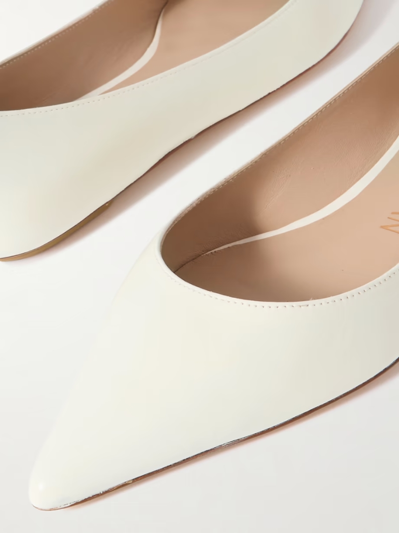 Emilia leather point-toe ballet flats Emilia leather point-toe ballet flats